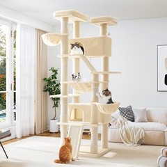 81 Inches Tall Cat Tree/Scratching Post/Wide Base/Leopard Print