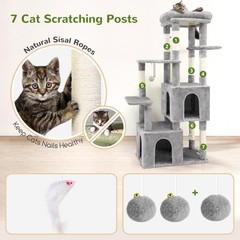 Globlazer Cat Tower for Indoor Cats, Heavy Duty Cat Trees for Large Cats Adul…