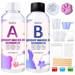 Liquid Silicone Taba Squishy Kit, 7oz 1:1 AB Ratio, Super Soft Fast Cure