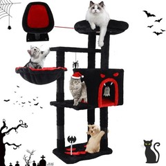 Gothic Cat Tree for Indoor Cats Large Adult, 40.5″ Goth Cat Trees Tower with …