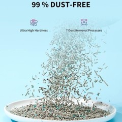 PETKIT Mixed Cat Litter Fast Clumping,Flushable,Dust-Free Bentonite Litter
