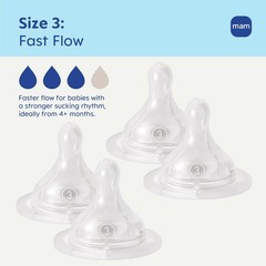 4 Pack Baby Bottle Anti-Colic Nipples Fast Flow 4+ Months – BPA Free Silicone…