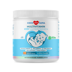 10 in 1 Multivitamin for Cats – L-Lysine, Taurine – Fish Oil & Vitamins for Skin