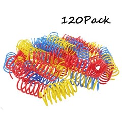 Tamu style Cat Spring Toys (60 Pack), Playful Coils 2 INCH, Red,Yellow,Blue