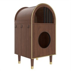 Cat Kitty Cattery Condo Shelter / Litter Box Enclosure House Furniture 2-Tier