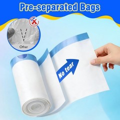 120 Count Cat Litter Box Liners for Drawstring Closure, Heavy Duty Leak-Proof…