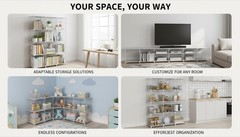 12-Cube Storage Organizer, Metal Wire Cube Shelving Unit, 11.8″ L x 11.8″ W x…