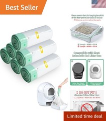 120 Count Cat Litter Box Liners for Automatic Cat Litter Box and Litter Box R…