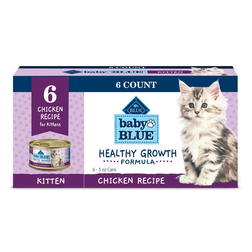 Blue Buffalo Baby Natural Kitten Wet Cat Food, 3 Ounce (Pack of 6)
