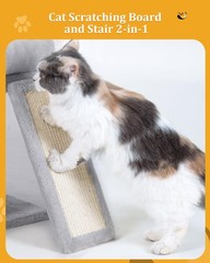 Aechonow Cat Tree Tower for Large Cat, L—14”Light Grey, Grey