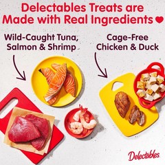 Hartz Delectables Bisque Lickable Wet Cat Treats Variety Pack, 30 Count Freeship