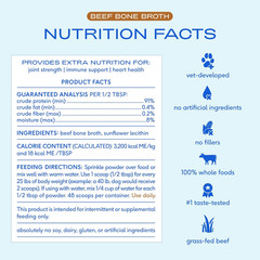 Bone Broth for Dogs – Made with Real Beef Bone Broth, Dog Food Toppers for Picky