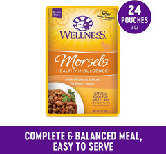 Wellness Healthy Indulgence Morsels Adult Wet Cat Food, Natural, Protein Rich, G