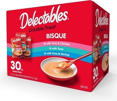 Delectables Bisque Variety Pack Lickable Cat Treat, 30 Count (Pack of 1)
