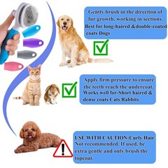 Self Cleaning Slicker Brush – Cat Skin-Friendly Deshedding Blue