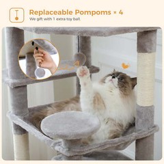 72″ Cat Tree Condo for Indoor Cat Big Tower Giant Castle Large Tall Furniture