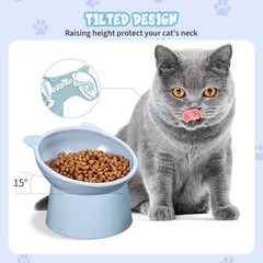 3Pcs Reusable Raised Cat Food Bowls Ergonomic Tilted Design for Cats