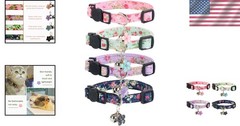 Cute & Comfortable 4-Pack Cat Collars – Breakaway Safety Buckle Included