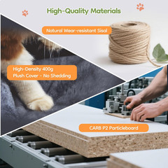 71-Inch Cat Tree for Indoor Cats, Heavy Duty Cat Tower for Large Multiple Cats,