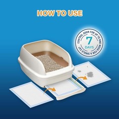 Honey Care All-Absorb Cat Litter Pad Refills for Box, 17.7×11.8, Blue