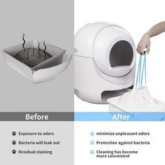 Extra Large 120 Count Cat Litter Liners – Easy Disposal with Drawstring Closure