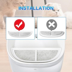 8 Packs Replacement Pet Water Fountain Filter Compatible with eufy White