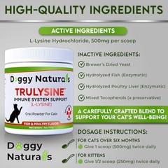 Trulysine L-Lysine for Cats Immune Support Oral Powder Assorted Sizes