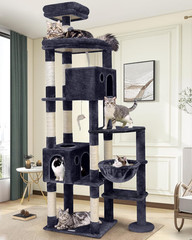 Giant Cat Tree, 83 Inch Cat Tree for Indoor Cats Large Adult, XXL Cat Tower with