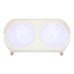 Spill Resistant Raised Cat Feeding Bowl Ergonomic Design for Comfortable Eating