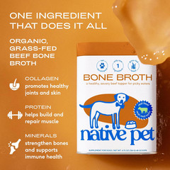 Bone Broth for Dogs – Made with Real Beef Bone Broth, Dog Food Toppers for Picky