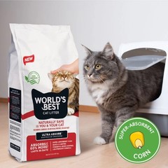 2 Pack World’s Best Cat Litter Ultra Absorb Unscented 15 lb Multi Pack FREE SHIP