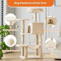 Multi-Level Cat Tree Tower Furniture Activity Center with Scratching Posts