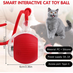Automatic Rolling Ball Smart Cat Dog Toy Electric Pet Self-moving Kitten lot