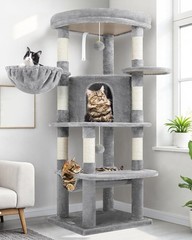 Corner Cat Tree Large Cats 66inch Tall Curved Series Large Cat Tower Multiple