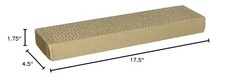 WARE Single Wide Corrugated Replacement Scratcher Pads for Cats Single, Brown