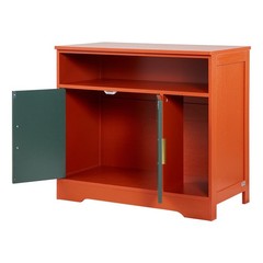 Modern 31in Litter Box Unit Multi Functional Storage Top Vintage Green