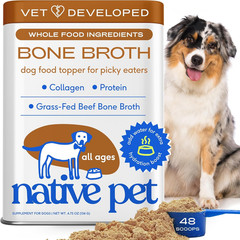 Bone Broth for Dogs – Made with Real Beef Bone Broth, Dog Food Toppers for Picky