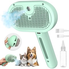 Dog Brush Cat Brush for Shedding, 3 in 1 Self Cleaning Steam Dog and Kitty Brush