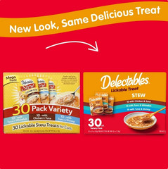 Hartz Delectables Stew Lickable Wet Cat Treats Variety Pack, 30 Count