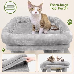 Globlazer Cat Tower for Indoor Cats, Heavy Duty Cat Trees for Large Cats Adul…