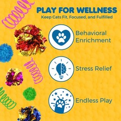 SunGrow Cat Toy Variety Pack, Feline Entertainment for 30 Pcs, Assorted Color