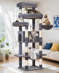 71 Inches Cat Tree Large Cats 20lbs 3 Giant Perches Multi-Level Cat Tree Tower