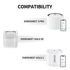 PETKIT 5 PCS Replaced Water Filters Unit 3.0 for EverSweet Water Fountain