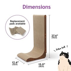 Necoichi Cardboard Cat Scratcher Wall for Indoor Cats – Cat Scratching Board,…