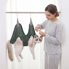 Cats Grooming Hammock Cat Dog Nail Trimming Restraint Bag Anti-Scratch Sling for