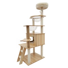 5-Tiers Cat Tree Tower Scratching Posts Cat Condo Trees for Large Cats Bed Toy