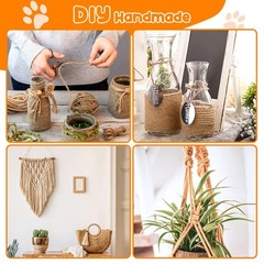 262FT/80M Cat Scratching Sisal Rope, 6mm 1/4inch Thick Natural Jute Rope for …