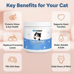 Premium Cat Taurine Powder Supplement – Essential Eye & Heart Health Support for