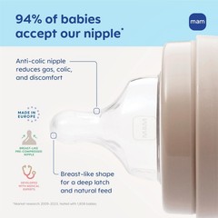 4 Pack Baby Bottle Anti-Colic Nipples Fast Flow 4+ Months – BPA Free Silicone…