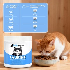 KittySupps Taurine Supplement Powder for Cat Health Support Formula-Hot